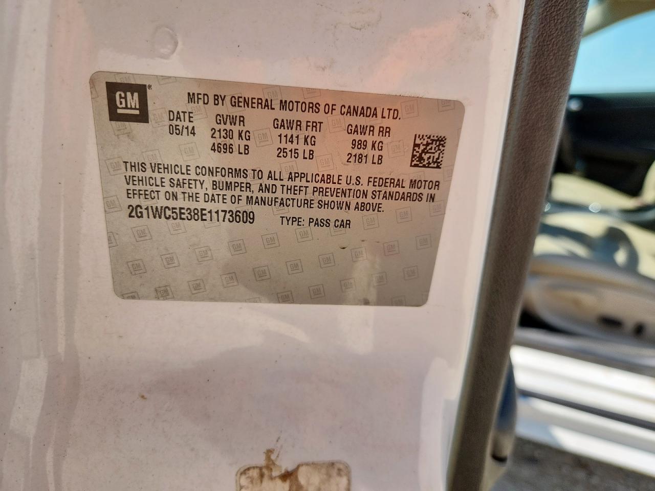 2014 Chevrolet Impala Limited Ltz VIN: 2G1WC5E38E1173609 Lot: 80224965