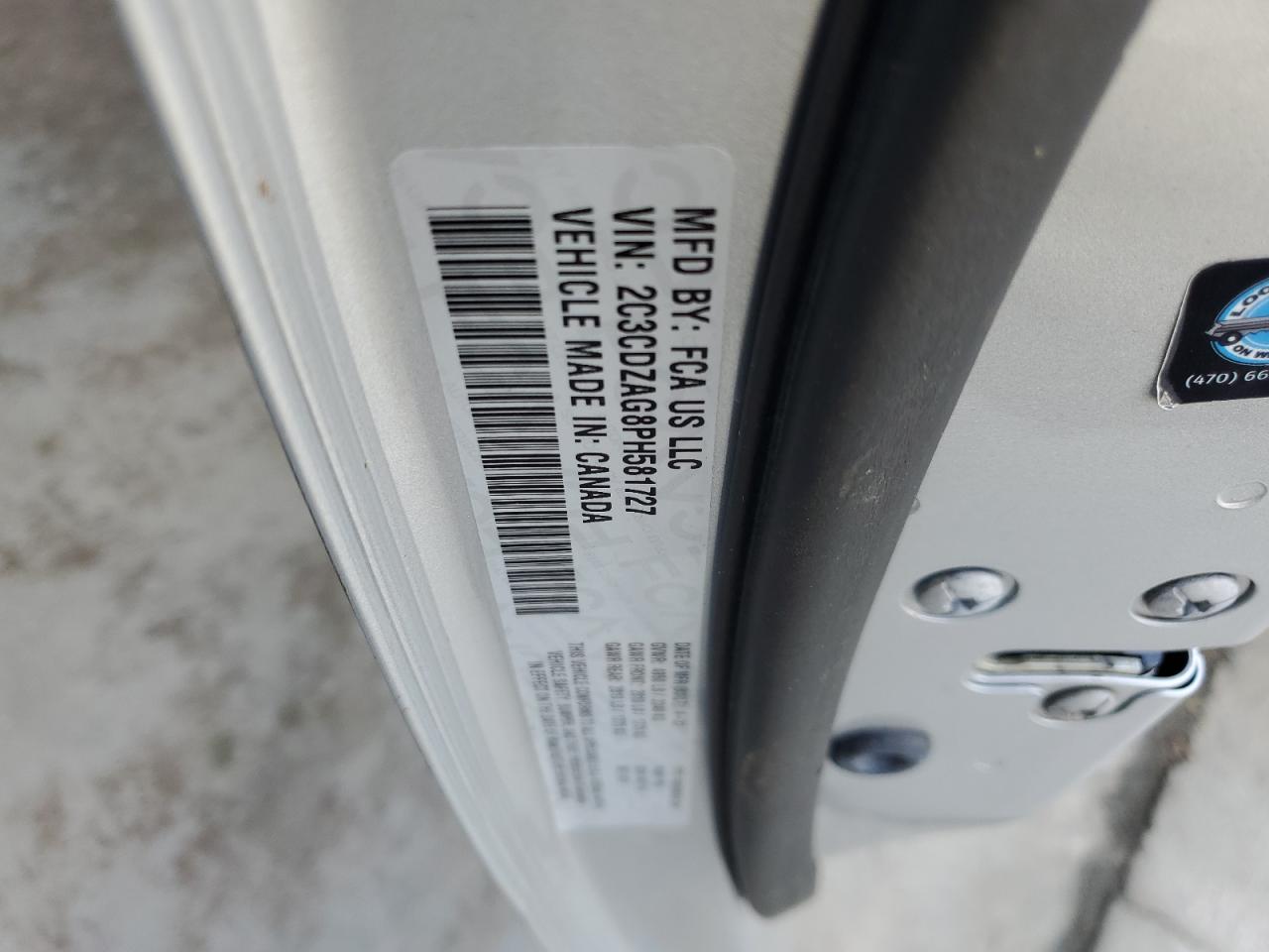 2023 Dodge Challenger Sxt VIN: 2C3CDZAG8PH581727 Lot: 81041635