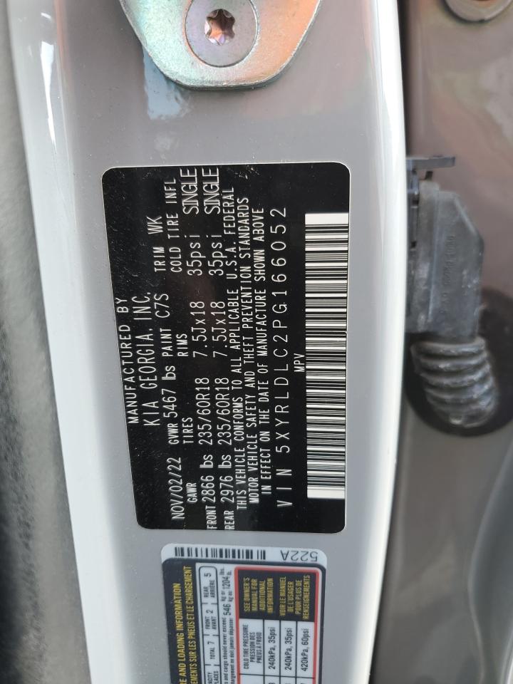 2023 Kia Sorento S VIN: 5XYRLDLC2PG166052 Lot: 80438595