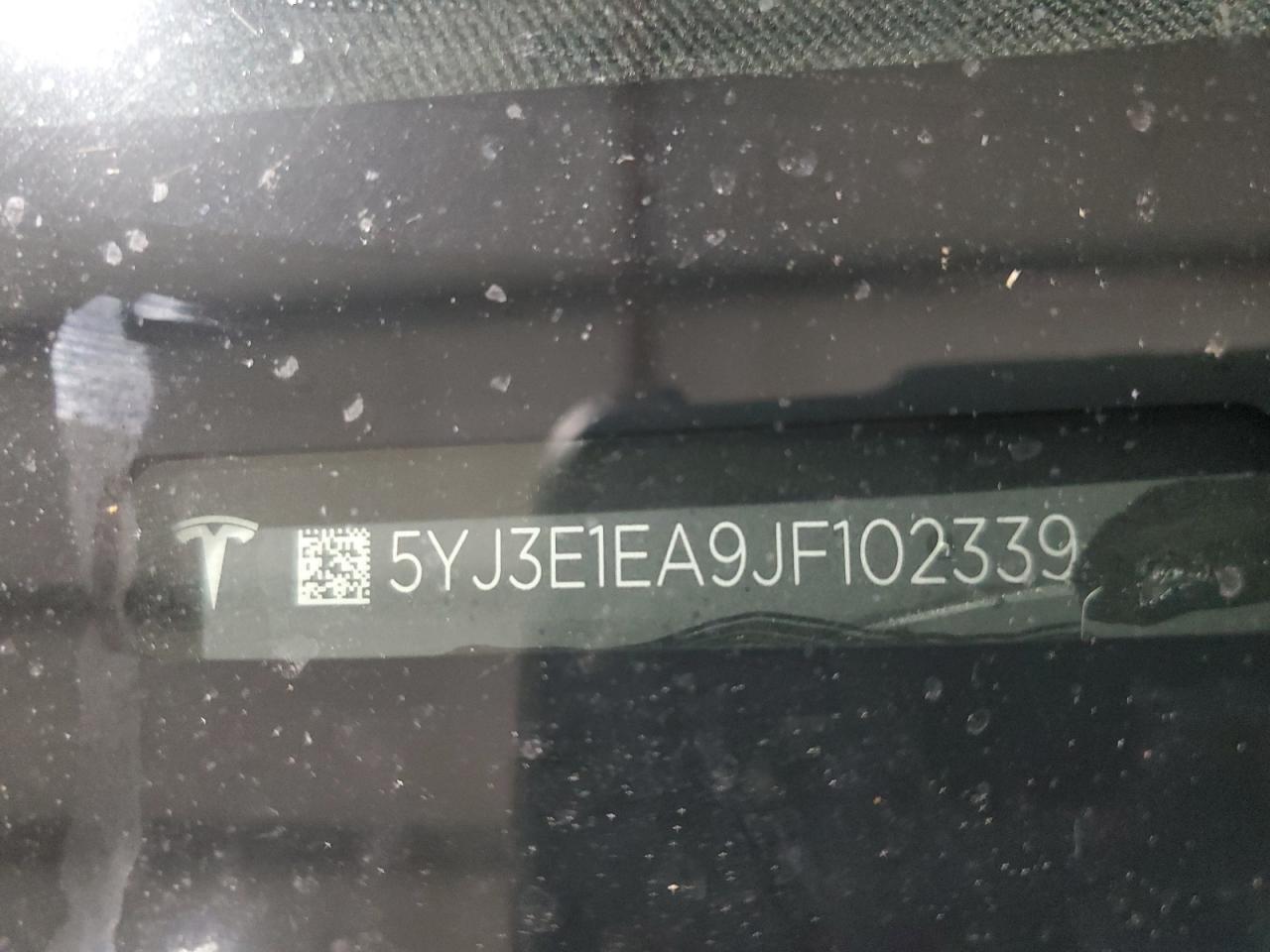 2018 Tesla Model 3 VIN: 5YJ3E1EA9JF102339 Lot: 70891615