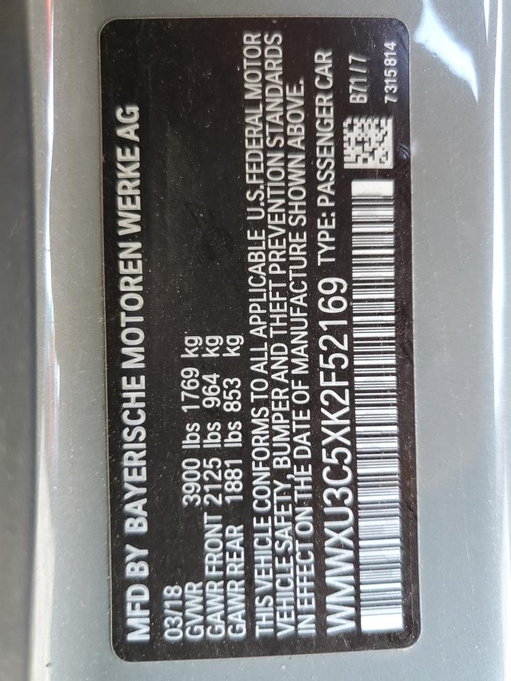 2019 Mini Cooper S VIN: WMWXU3C5XK2F52169 Lot: 81124675