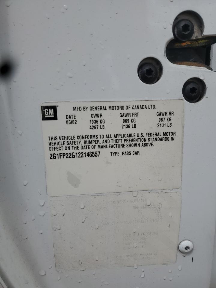 2002 Chevrolet Camaro Z28 VIN: 2G1FP22G122146557 Lot: 71839475