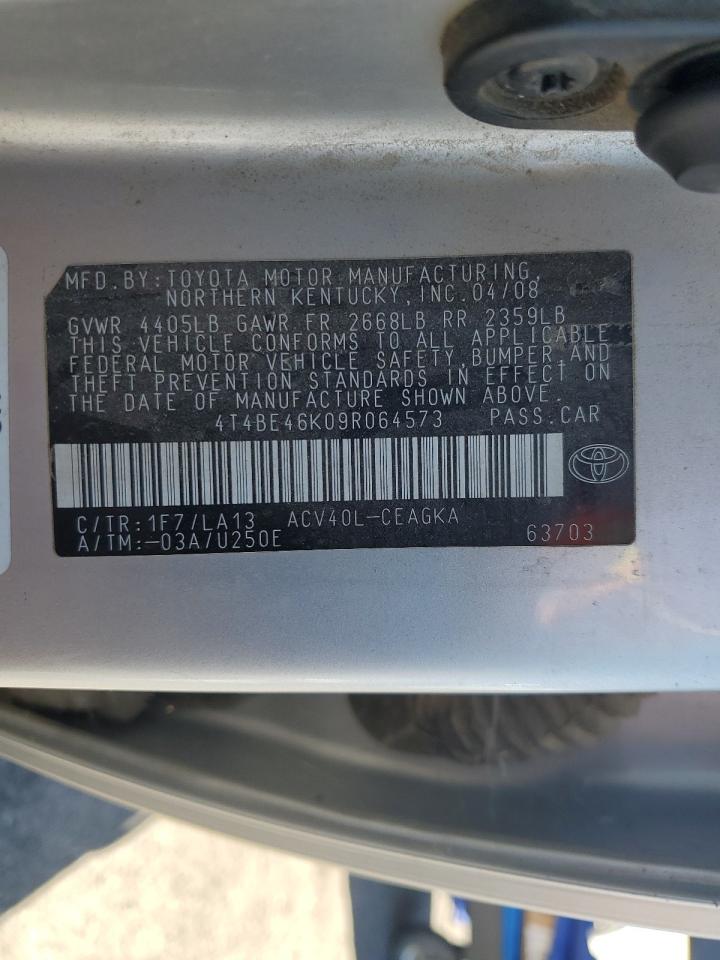 2009 Toyota Camry Base VIN: 4T4BE46K09R064573 Lot: 71628675