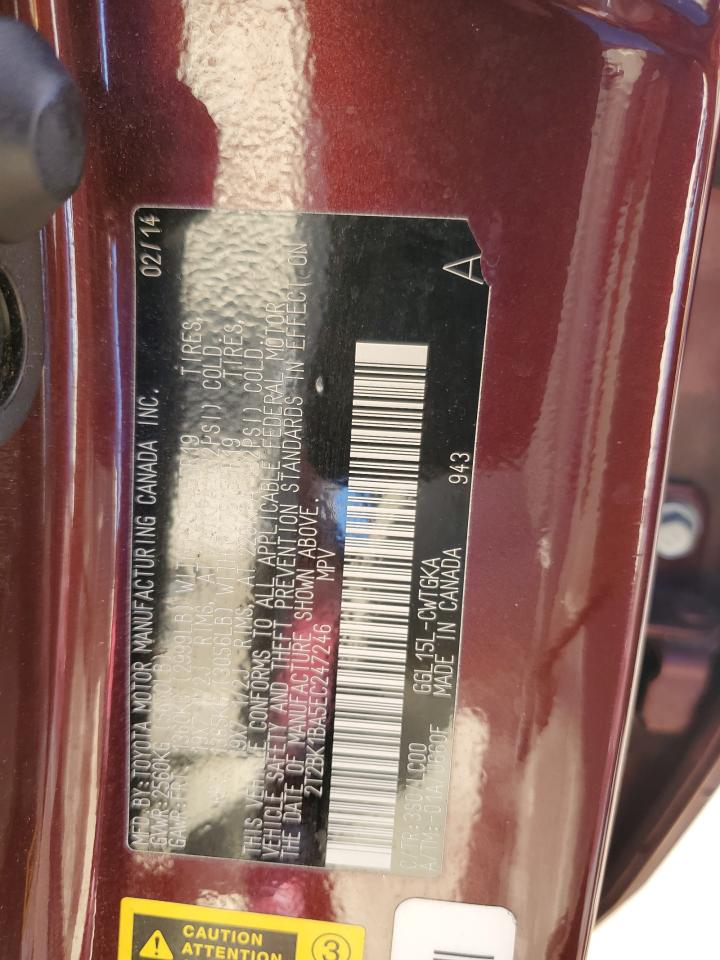 2014 Lexus Rx 350 Base VIN: 2T2BK1BA5EC247246 Lot: 81061535