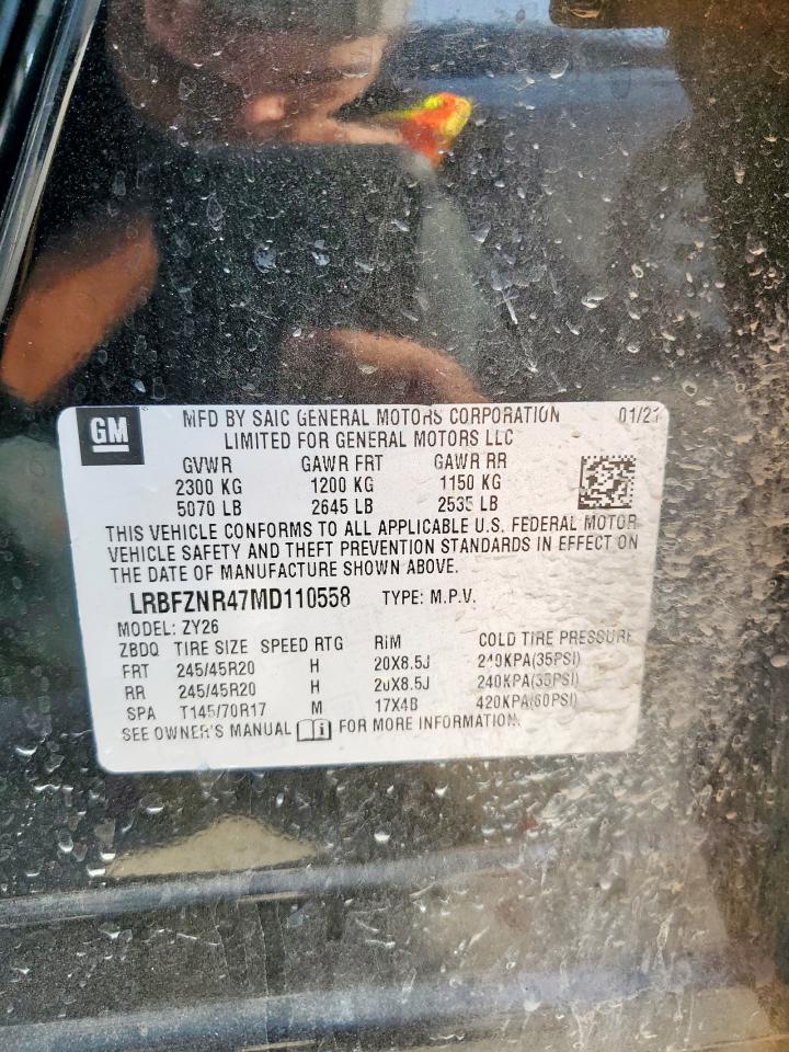 2021 Buick Envision Essence VIN: LRBFZNR47MD110558 Lot: 72080925