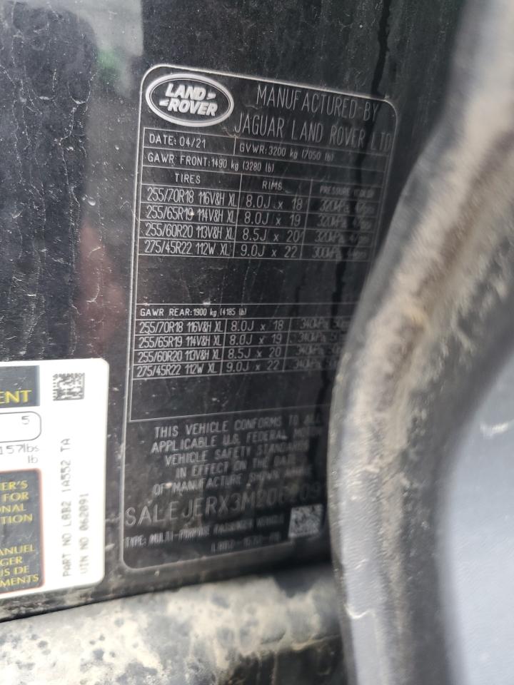 2021 Land Rover Defender 110 S VIN: SALEJERX3M2062091 Lot: 80998295