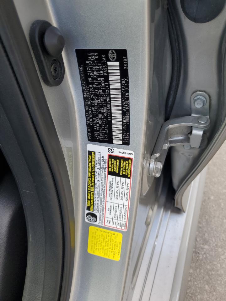 2022 Toyota Camry Xse VIN: 4T1K61AK8NU032641 Lot: 83762315