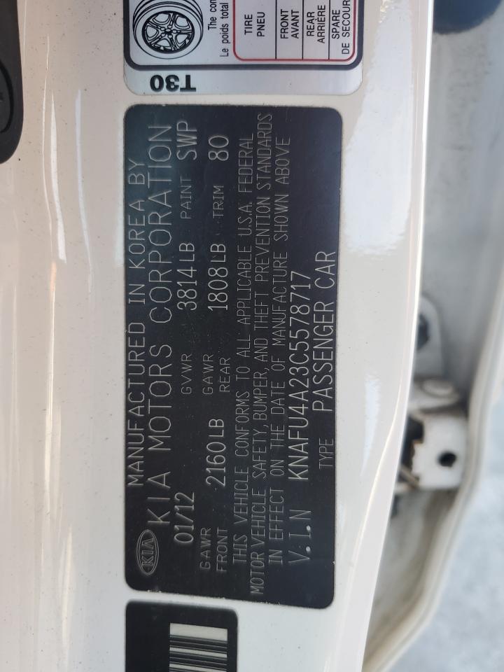 2012 Kia Forte Ex VIN: KNAFU4A23C5578717 Lot: 70106045