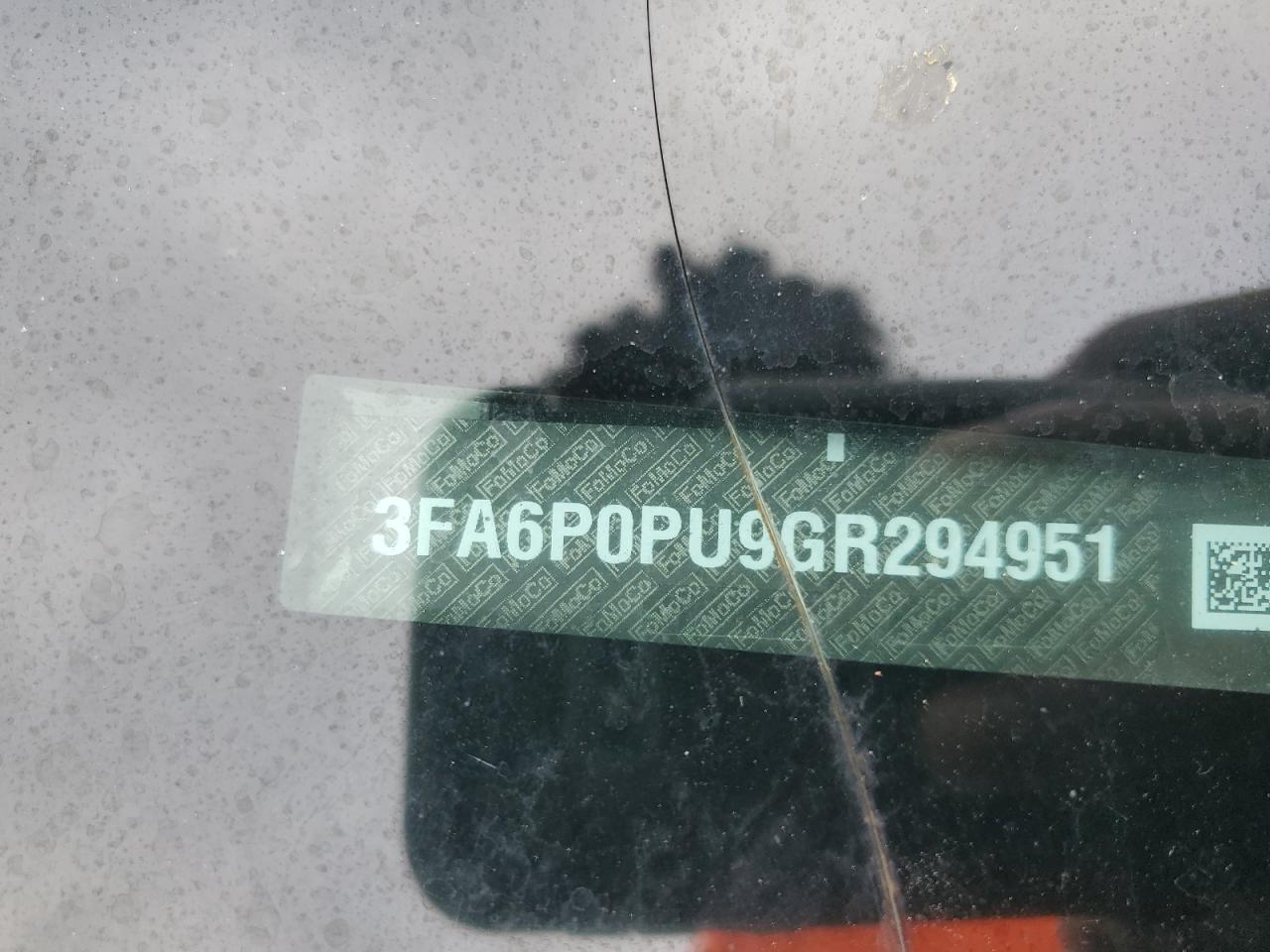 2016 Ford Fusion Se Phev VIN: 3FA6P0PU9GR294951 Lot: 81007985