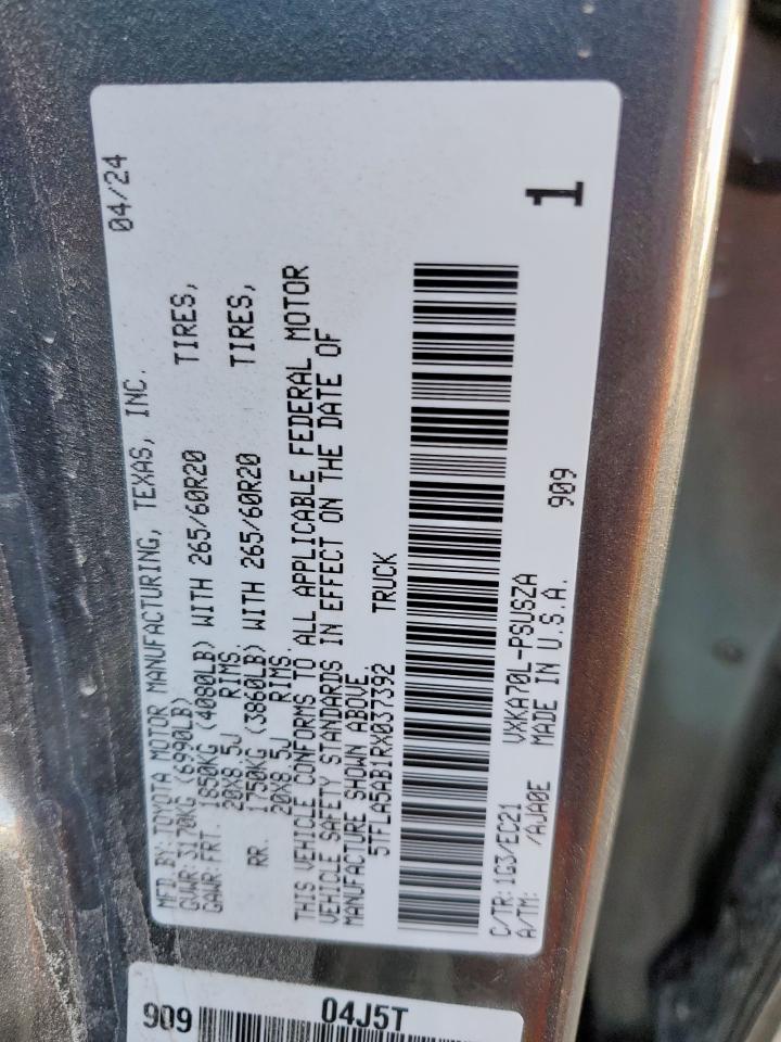 2024 Toyota Tundra Crewmax Sr VIN: 5TFLA5AB1RX037392 Lot: 81627495