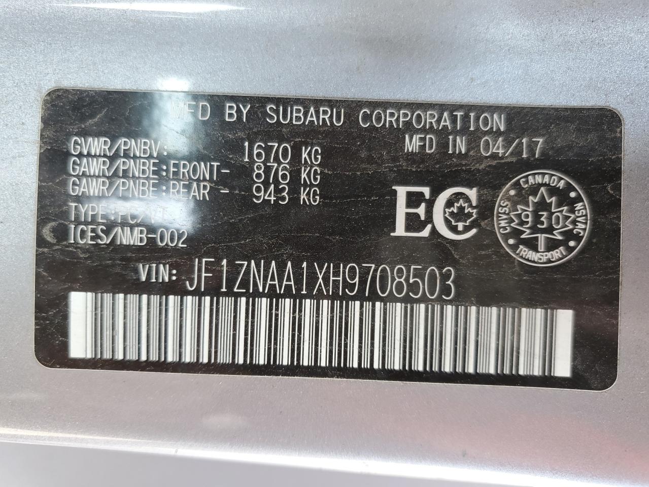 2017 Toyota 86 Base VIN: JF1ZNAA1XH9708503 Lot: 80881595