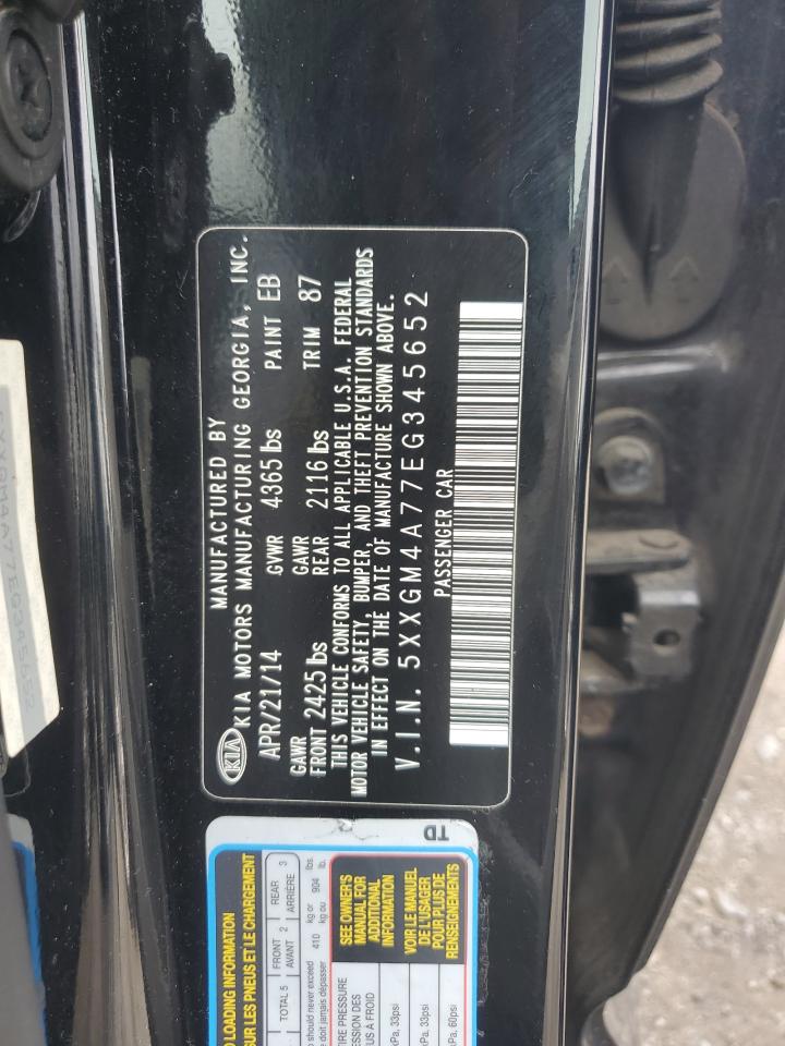 2014 Kia Optima Lx VIN: 5XXGM4A77EG345652 Lot: 83796115