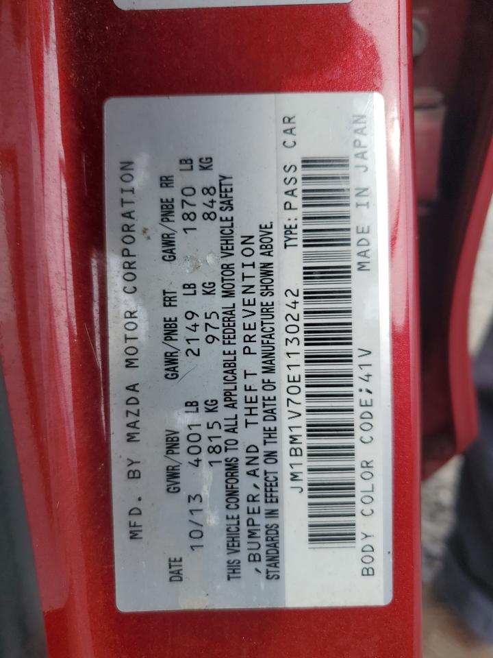 2014 Mazda 3 Touring VIN: JM1BM1V70E1130242 Lot: 84178575