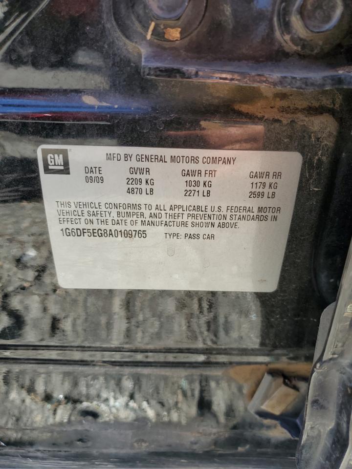 2010 Cadillac Cts Luxury Collection VIN: 1G6DF5EG8A0109765 Lot: 72024225