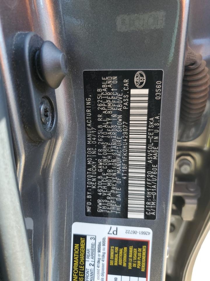 2017 Toyota Camry Le VIN: 4T1BF1FK0HU429077 Lot: 80463385