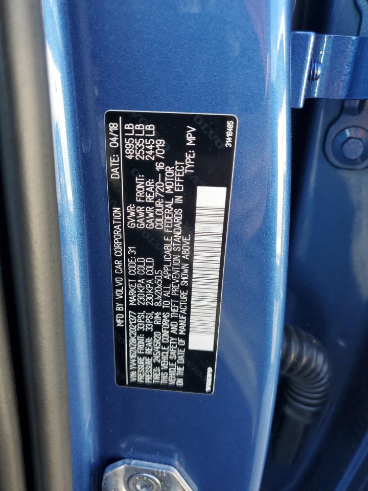 2019 Volvo Xc40 T5 Momentum VIN: YV4162XZ8K2021377 Lot: 71043115