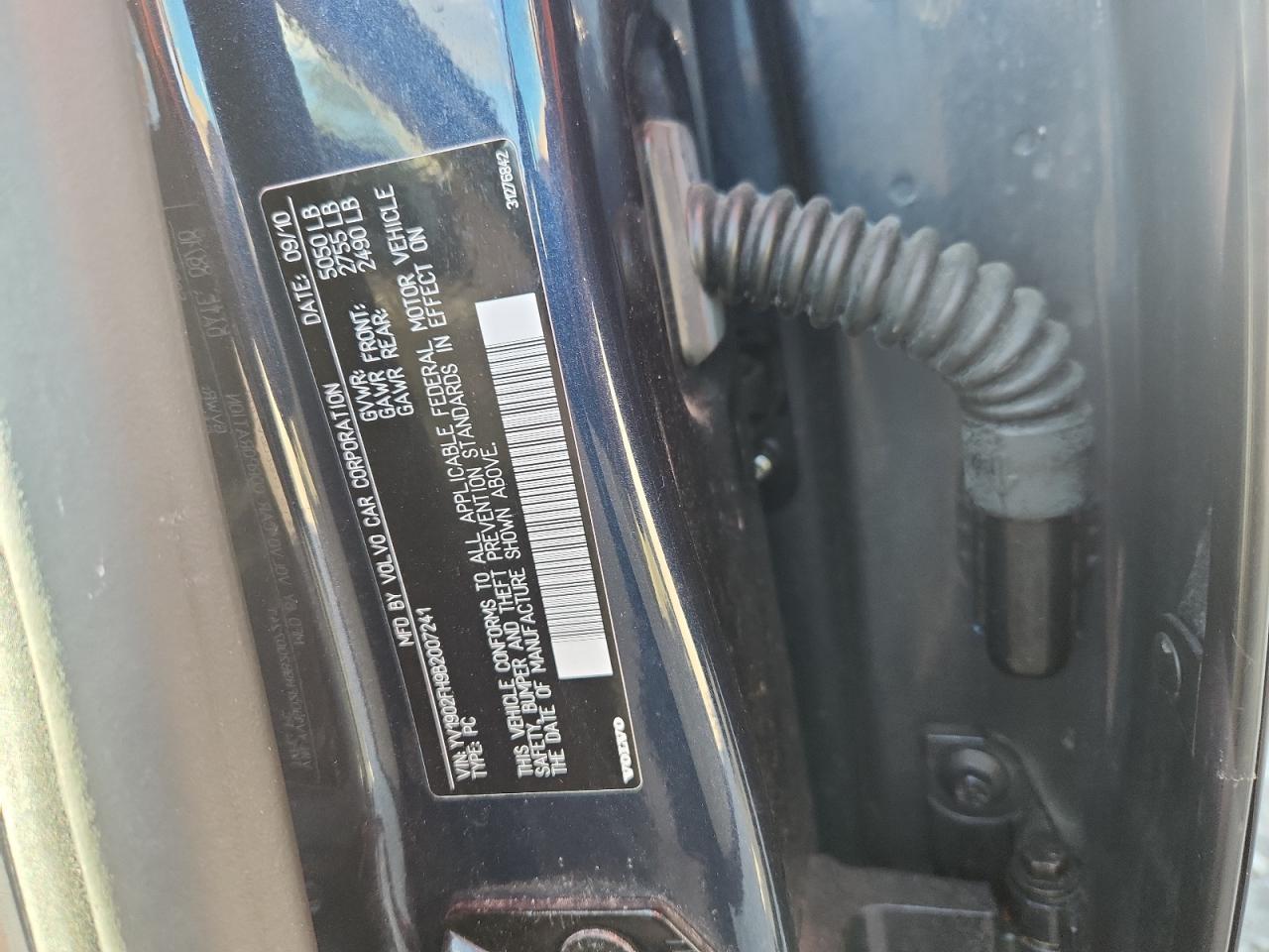 2011 Volvo S60 T6 VIN: YV1902FH9B2007241 Lot: 83971235