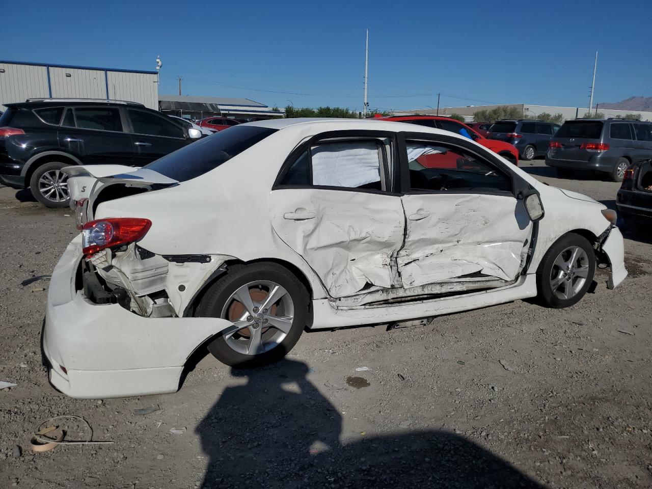 2013 Toyota Corolla Base white sedan gasoline 5YFBU4EE6DP212972 photo #4