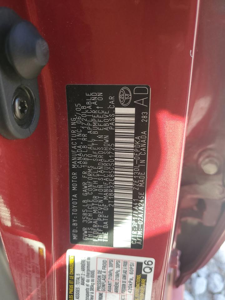 2005 Toyota Corolla Ce VIN: 2T1BR32E85C501725 Lot: 84033445