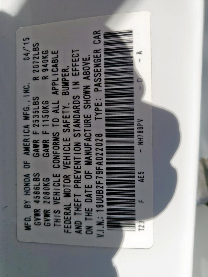 2015 Acura Tlx Advance VIN: 19UUB2F79FA022028 Lot: 81727925