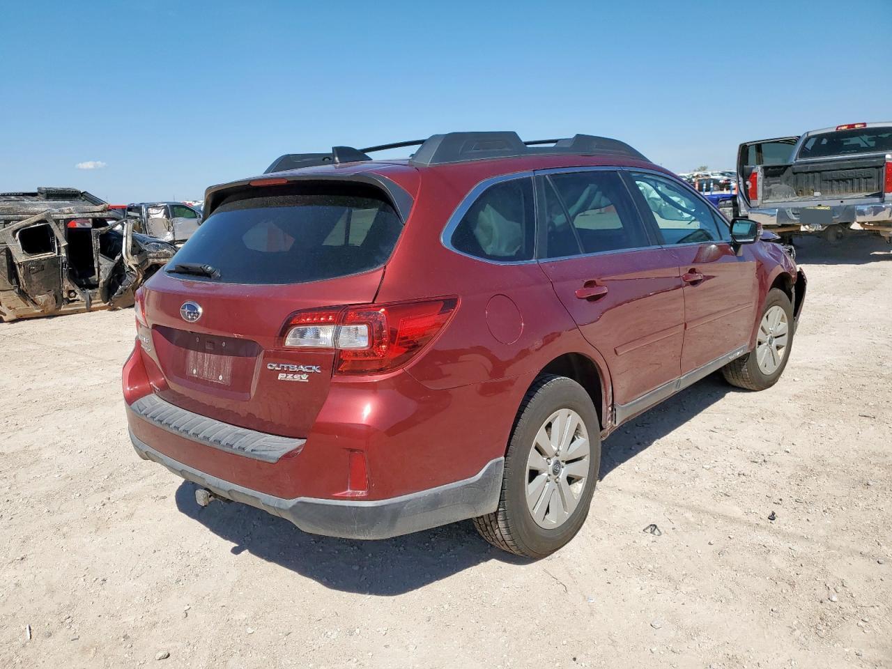 2017 Subaru Outback 2.5I Premium red null gas 4S4BSAFC0H3247115 photo #4
