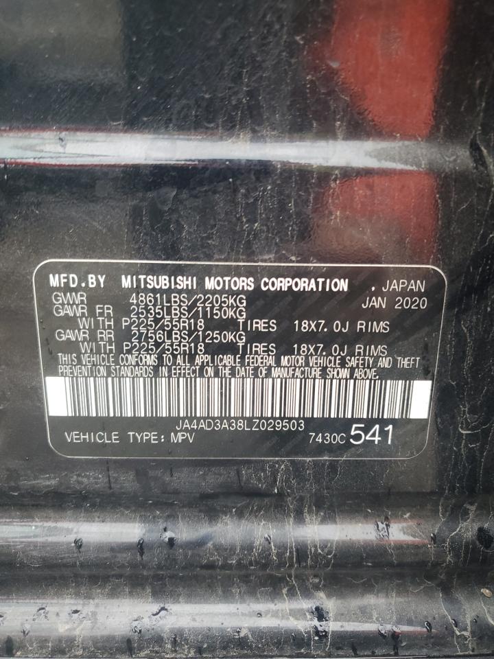 2020 Mitsubishi Outlander Se VIN: JA4AD3A38LZ029503 Lot: 81501925