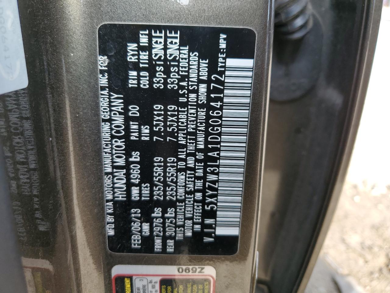 2013 Hyundai Santa Fe Sport VIN: 5XYZW3LA1DG064172 Lot: 83823895