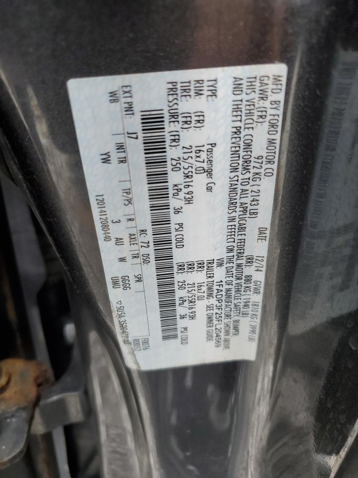 2015 Ford Focus Se VIN: 1FADP3F25FL204569 Lot: 80339315