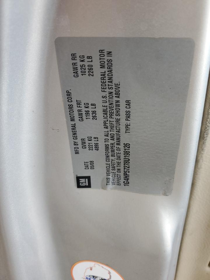 2008 Buick Lucerne Cx VIN: 1G4HP57278U198126 Lot: 81195255