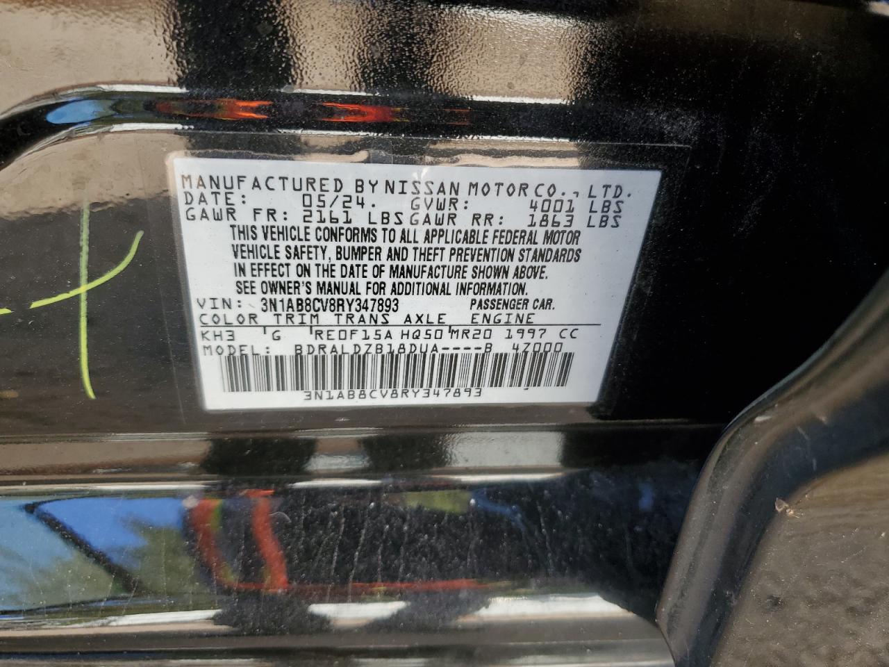 2024 Nissan Sentra Sv VIN: 3N1AB8CV8RY347893 Lot: 81544785