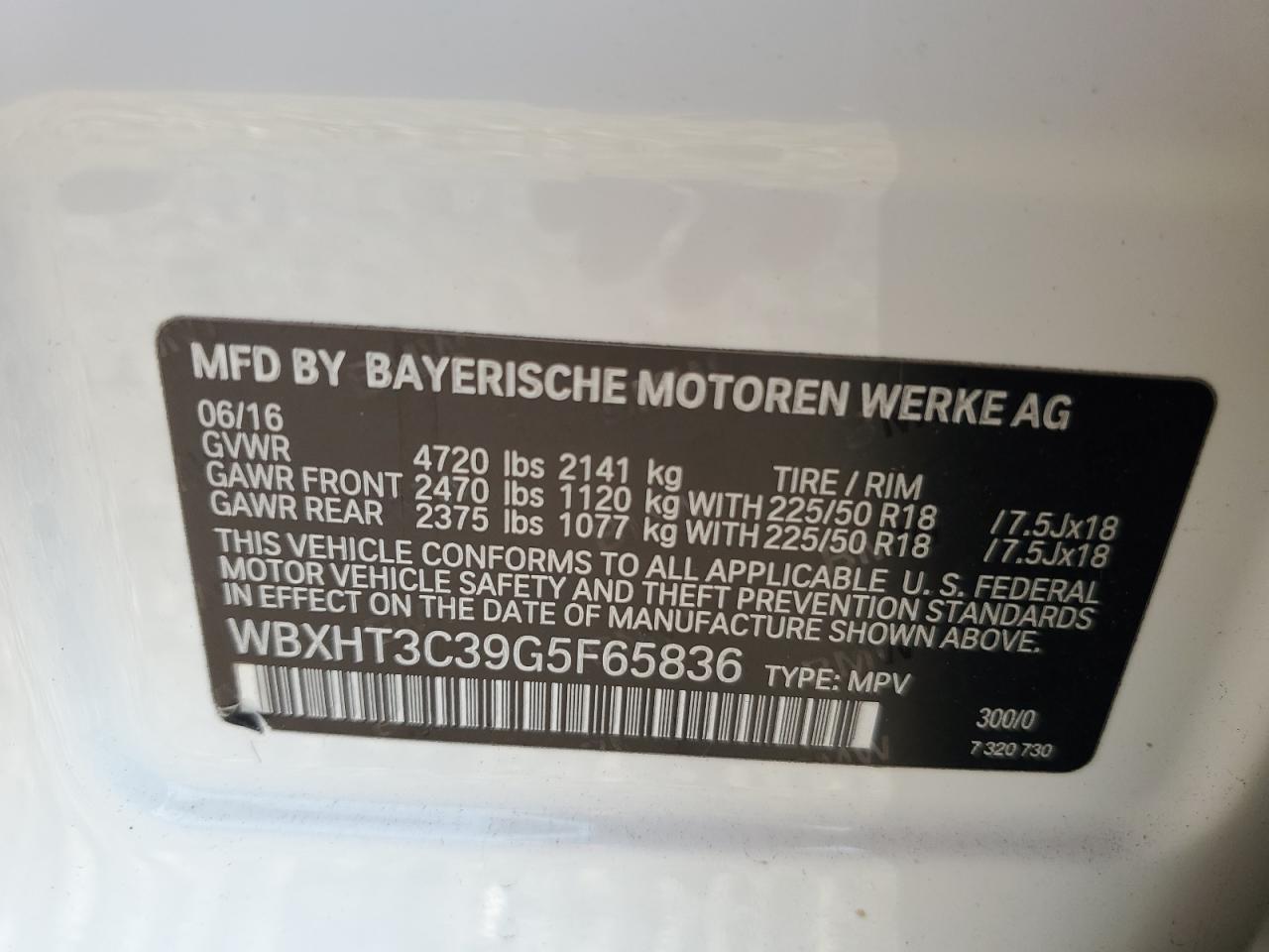 2016 BMW X1 xDrive28I VIN: WBXHT3C39G5F65836 Lot: 82046955