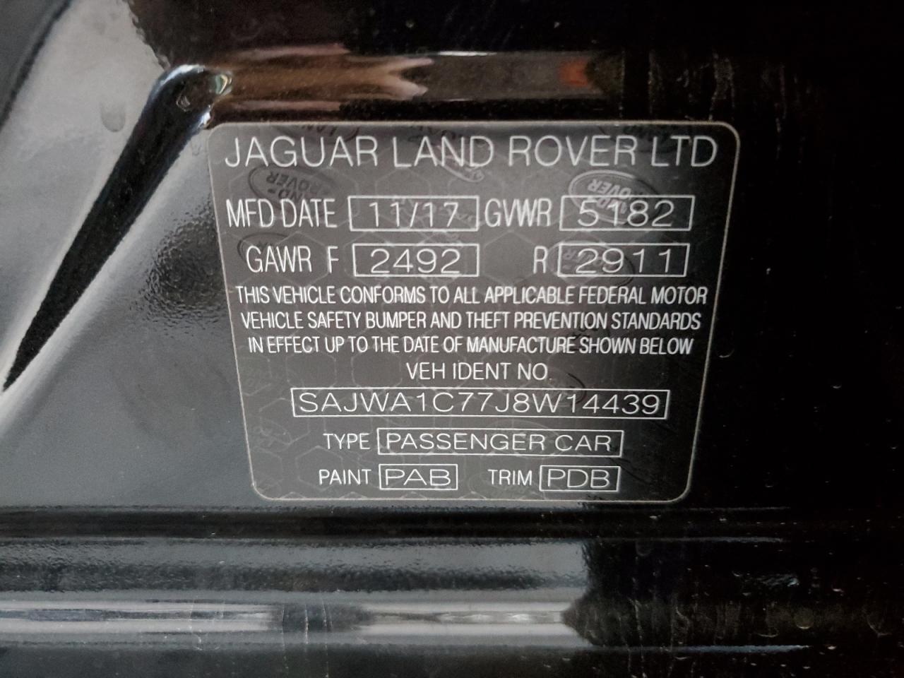 2018 Jaguar Xj R - Sport VIN: SAJWA1C77J8W14439 Lot: 71545825