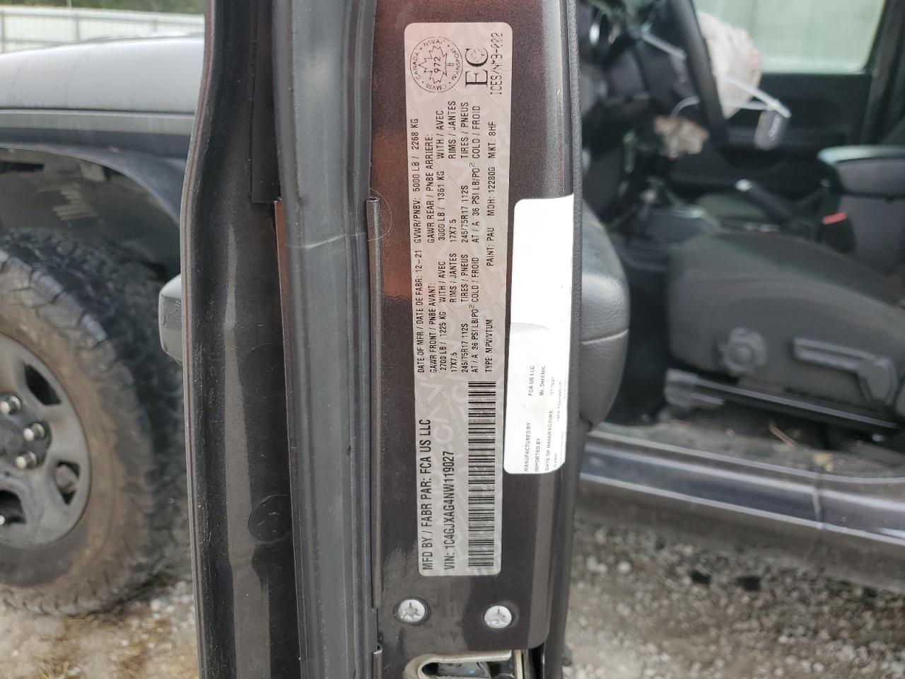 2022 Jeep Wrangler Sport VIN: 1C4GJXAG4NW119027 Lot: 71389875