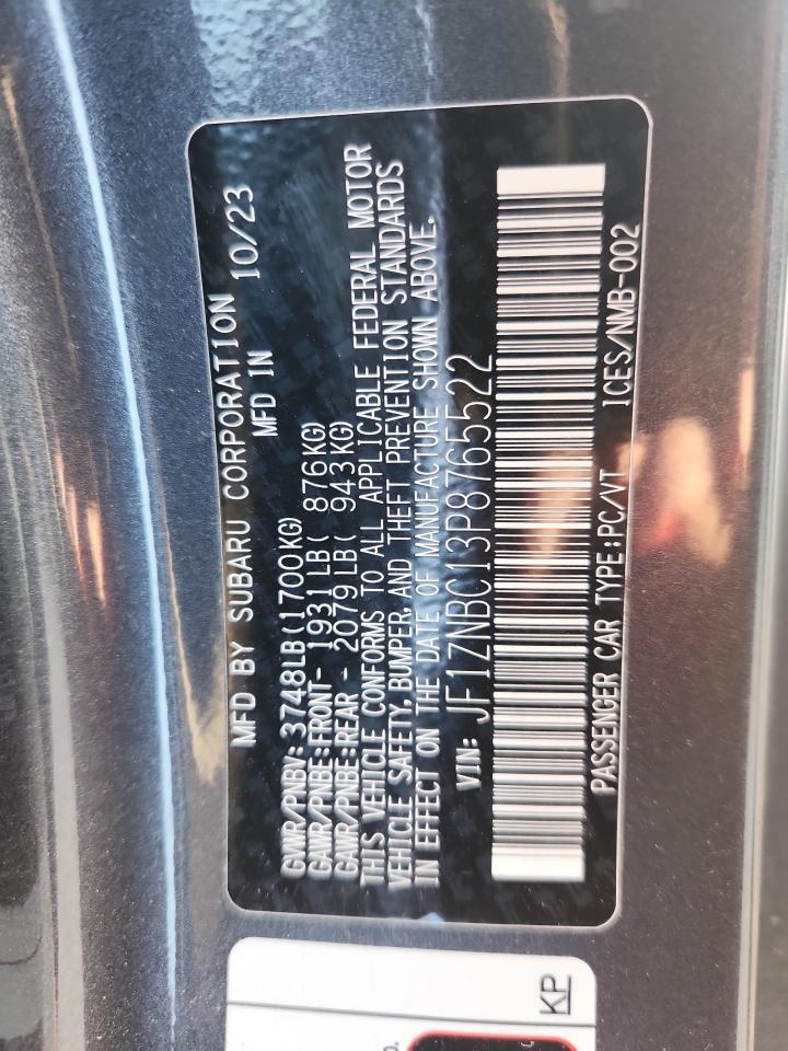 2023 Toyota Gr 86 VIN: JF1ZNBC13P8765522 Lot: 80356635