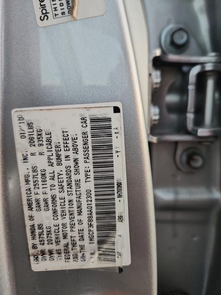 2010 Honda Accord Exl VIN: 1HGCP3F89AA012300 Lot: 71410615
