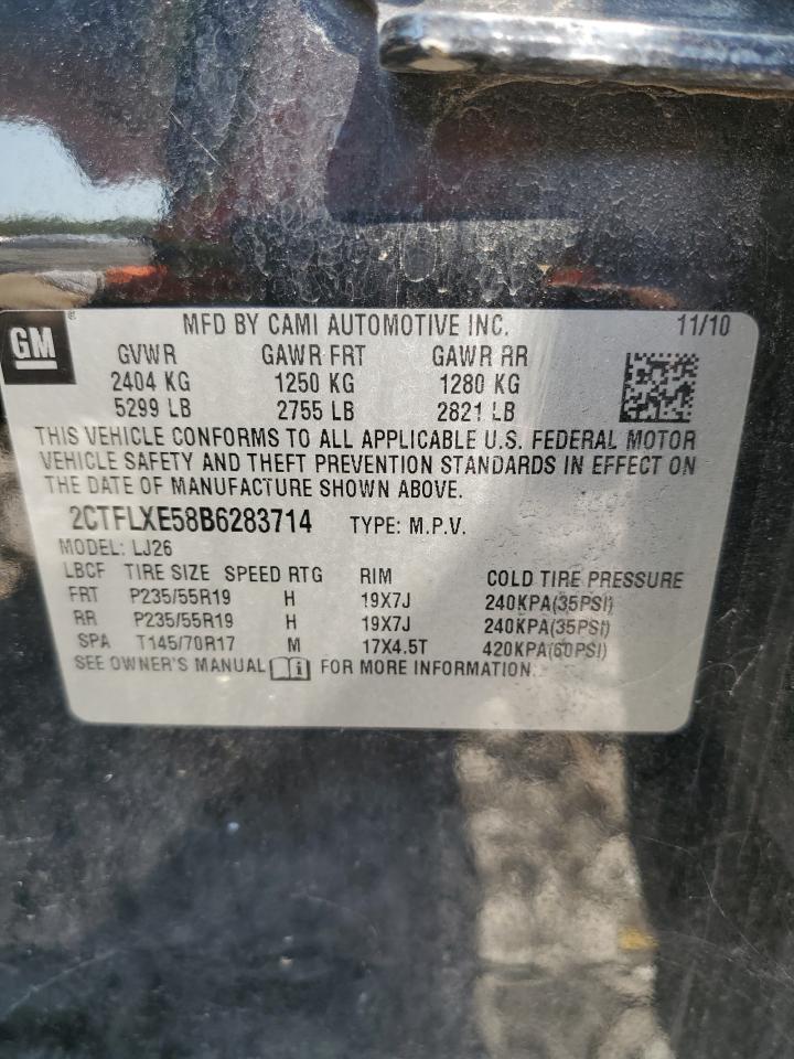 2011 GMC Terrain Slt VIN: 2CTFLXE58B6283714 Lot: 81224095
