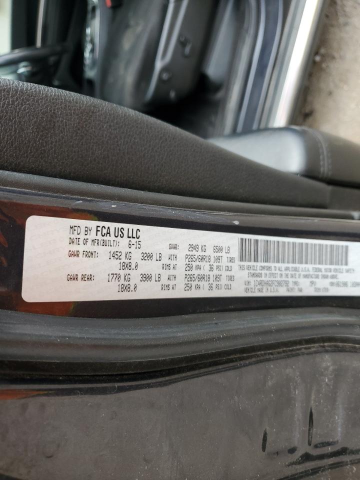 2015 Dodge Durango Sxt VIN: 1C4RDHAG2FC902792 Lot: 71663345