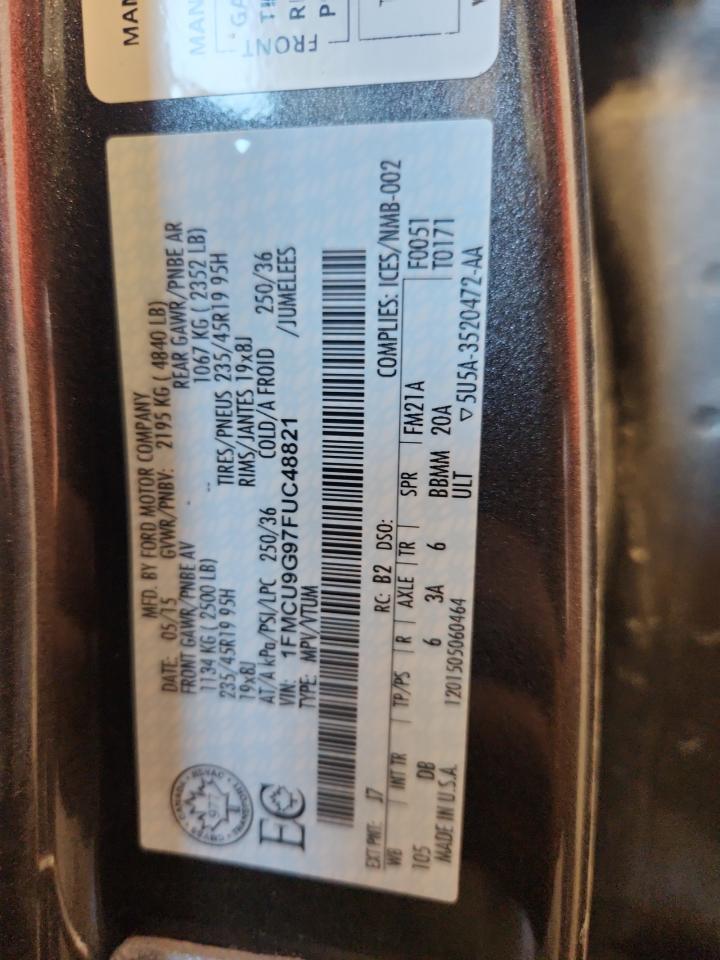 2015 Ford Escape Se VIN: 1FMCU9G97FUC48821 Lot: 84193305