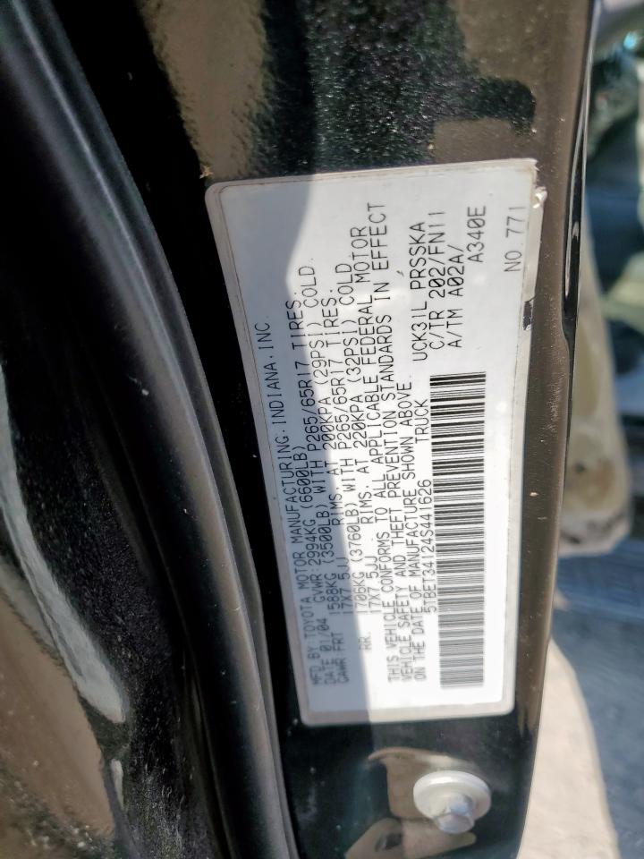 2004 Toyota Tundra Double Cab Sr5 VIN: 5TBET34124S441626 Lot: 80409665