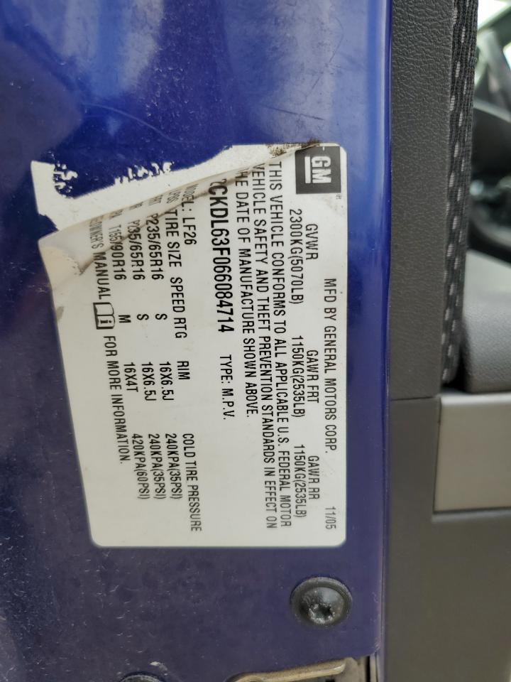 2006 Pontiac Torrent VIN: 2CKDL63F066084714 Lot: 80489005