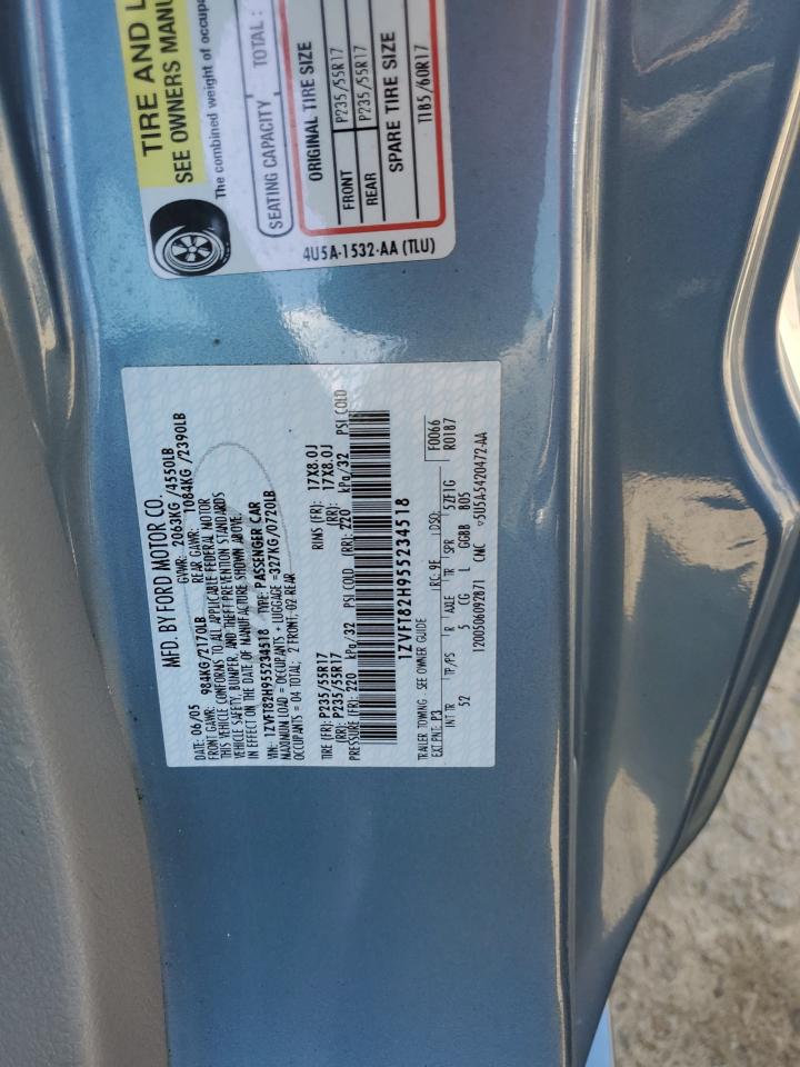 2005 Ford Mustang Gt VIN: 1ZVFT82H955234518 Lot: 83818185