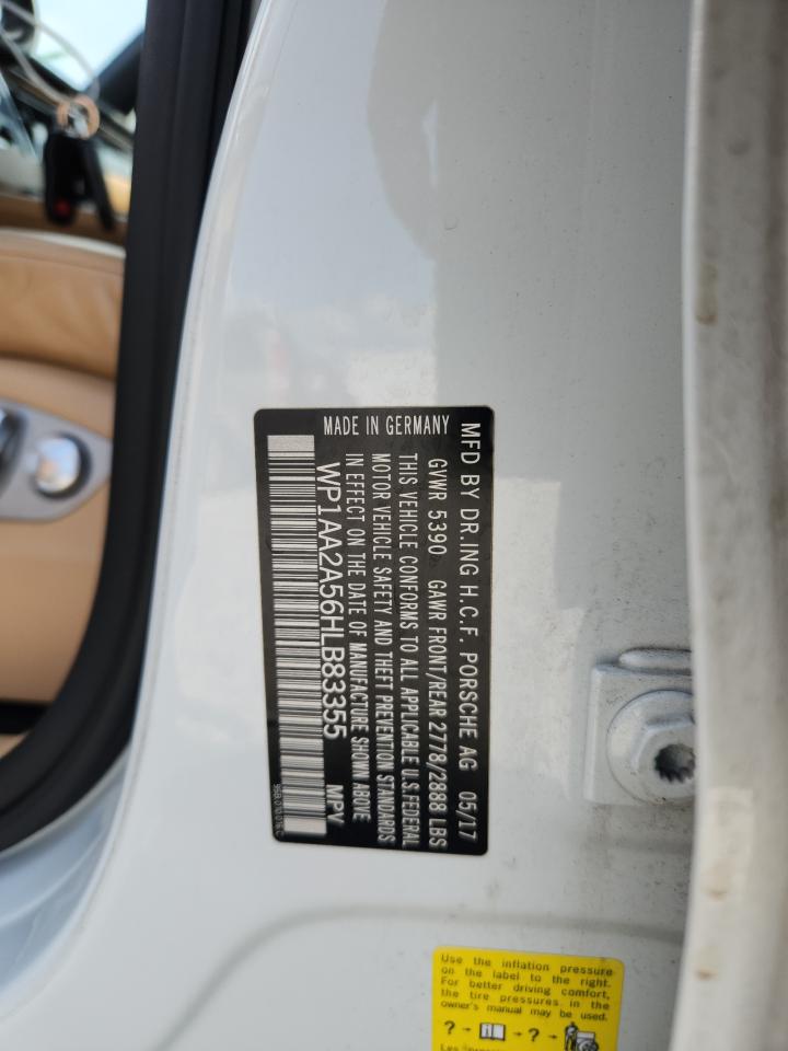 2017 Porsche Macan VIN: WP1AA2A56HLB83355 Lot: 80857925