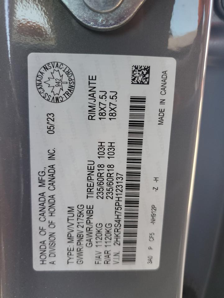 2023 Honda Cr-V Exl VIN: 2HKRS4H75PH123137 Lot: 71385085
