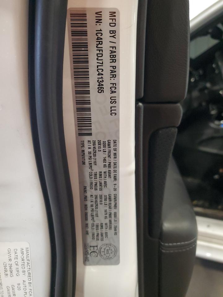 2020 Jeep Grand Cherokee Srt-8 VIN: 1C4RJFDJ7LC413465 Lot: 81673085