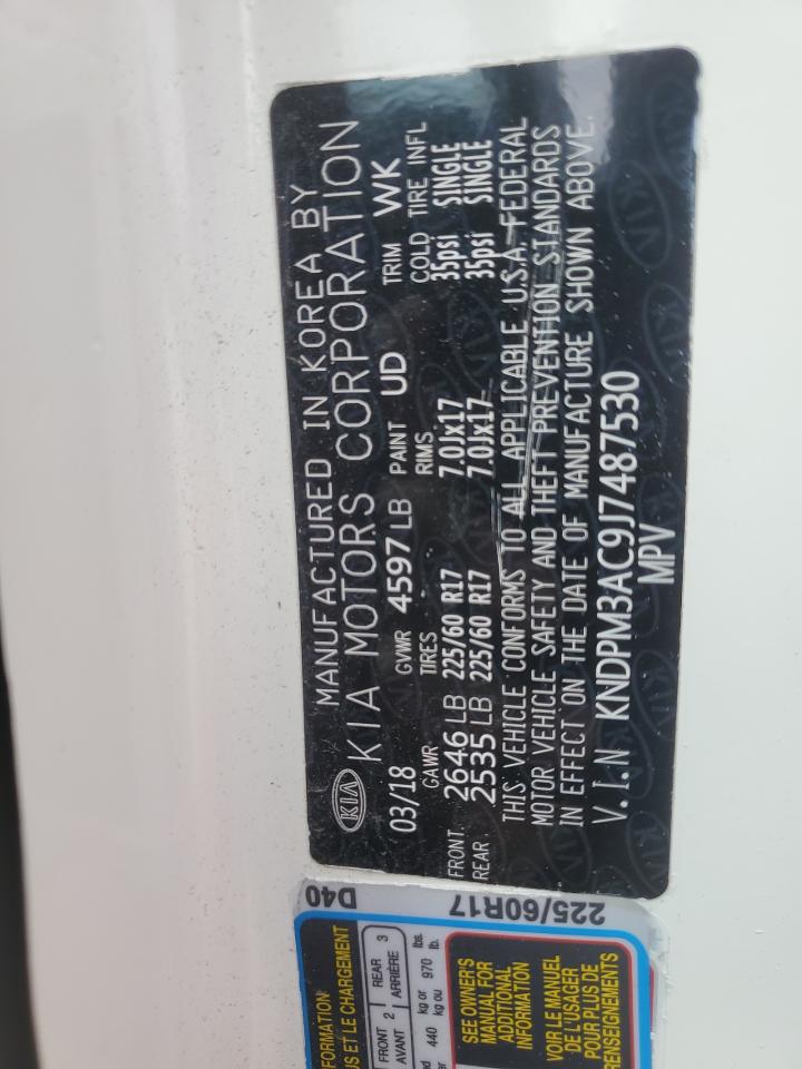 2018 Kia Sportage Lx VIN: KNDPM3AC9J7487530 Lot: 80210245