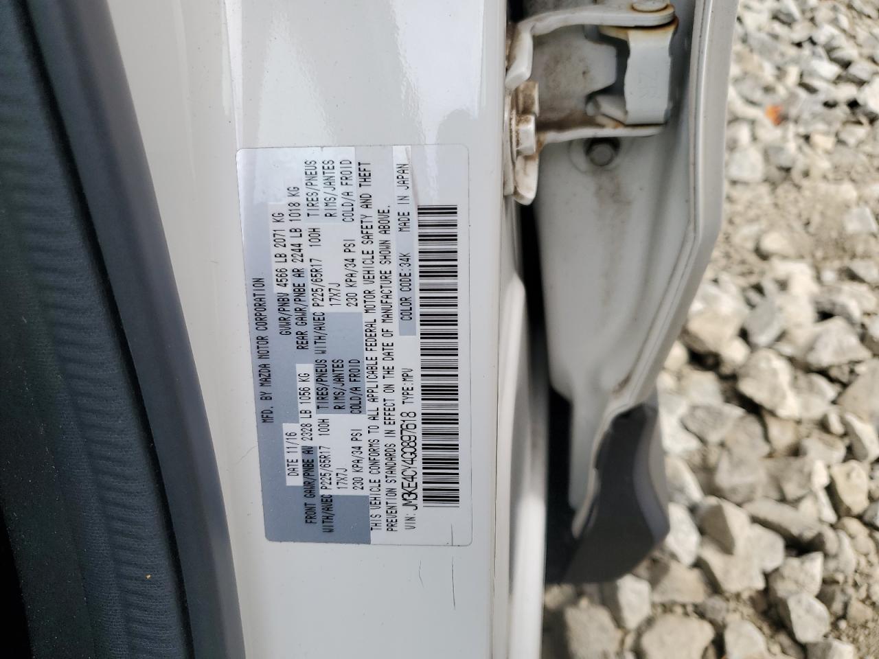 2016 Mazda Cx-5 Touring VIN: JM3KE4CY4G0897618 Lot: 80963535