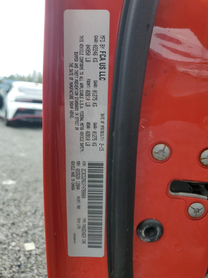 2015 Dodge Challenger Sxt VIN: 2C3CDZAG1FH789060 Lot: 80657515