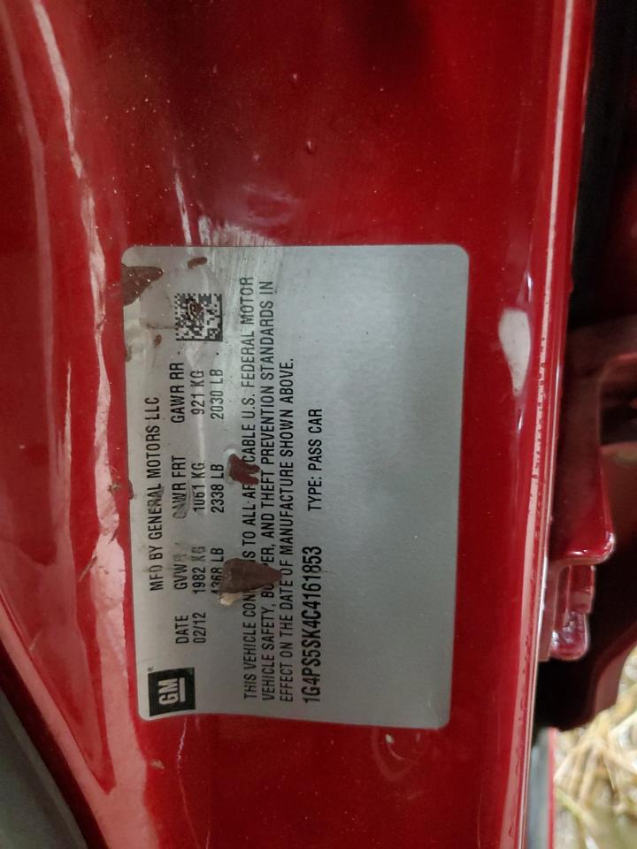 2012 Buick Verano VIN: 1G4PS5SK4C4161853 Lot: 81036845