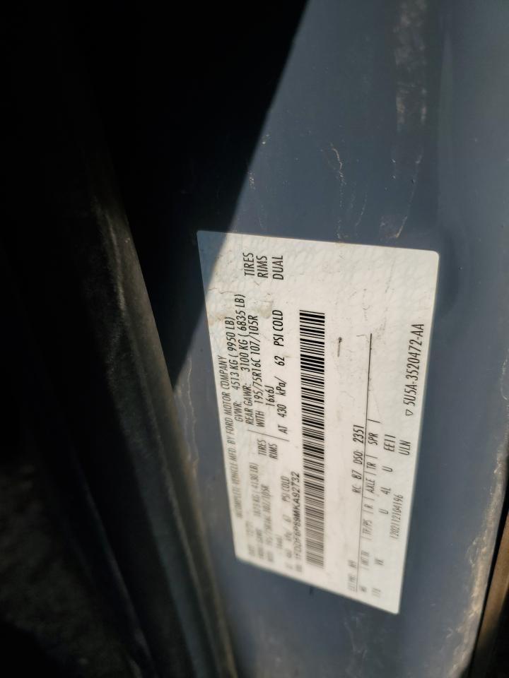 2021 Ford Transit T-350 Hd VIN: 1FDDF6P89MKA92732 Lot: 80504415