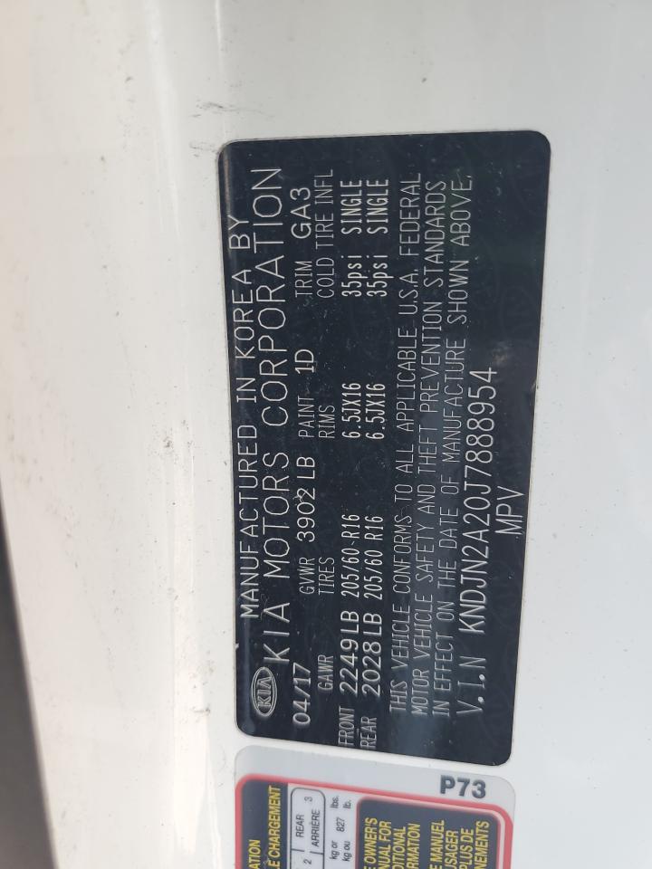 2018 Kia Soul VIN: KNDJN2A20J7888954 Lot: 80732585